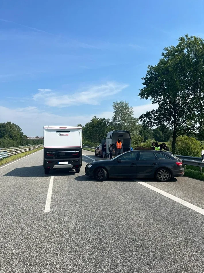 Pferdeanhänger sorgt für Verkehrsbehinderungen auf der BAB27