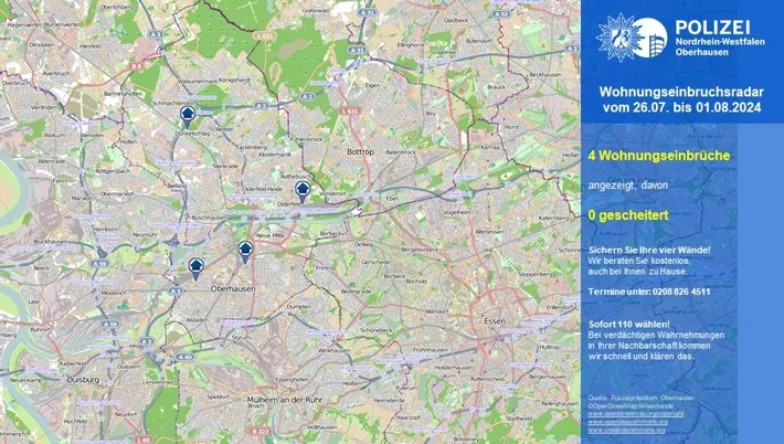 Neues Wohnungseinbruchsradar: Sicherheitstipps für Oberhausen