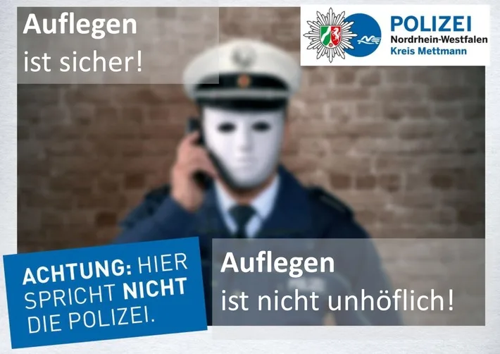 POL-ME: &quot;Falscher Polizist&quot;: 94-Jähriger wird Opfer von Trickbetrug - Ratingen - 2410064