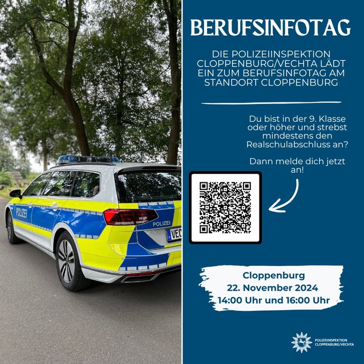 Berufsinfotag der Polizei: Entdecke deine Karrierechance in Cloppenburg!