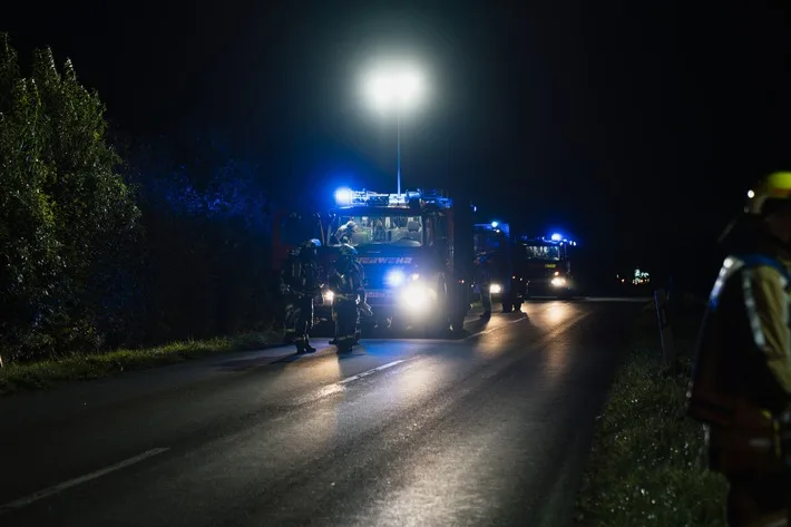 FW Hünxe: Simulierter Gasaustritt in Hünxe - Einsatzkräfte zu Gast bei Gelsenwasser