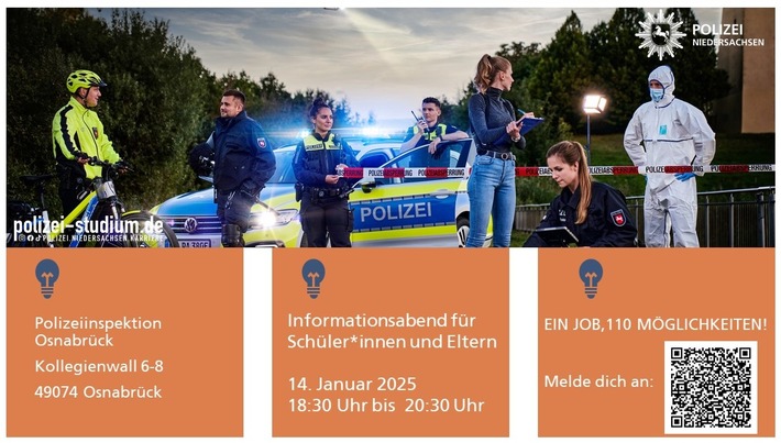 Jetzt informieren: Polizei Osnabrück sucht Nachwuchs für Top-Karrieren!