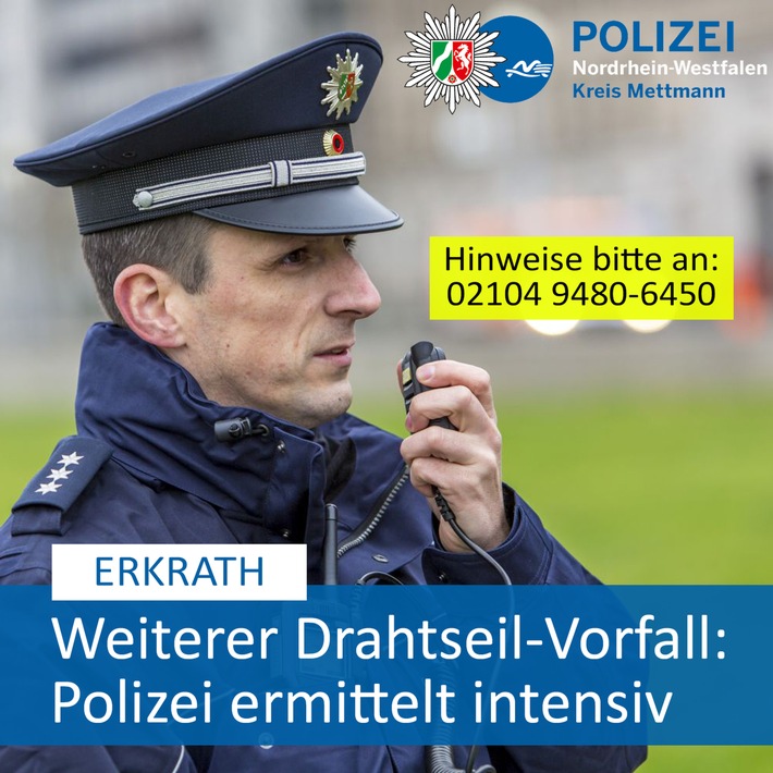 Drahtseil-Gefahr in Erkrath: Polizei warnt Radfahrer vor Verletzungen!