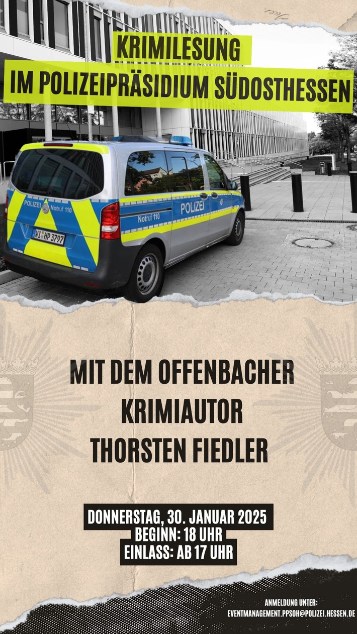 Krimilesung im Polizeipräsidium: Thorsten Fiedler entführt ins Verbrechen!