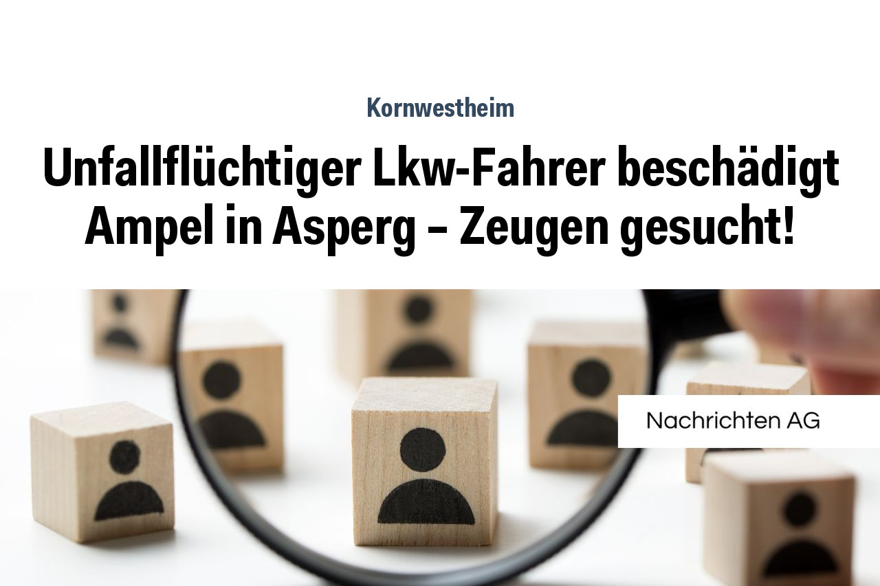 Unfallfl Chtiger Lkw Fahrer Besch Digt Ampel In Asperg Zeugen Gesucht