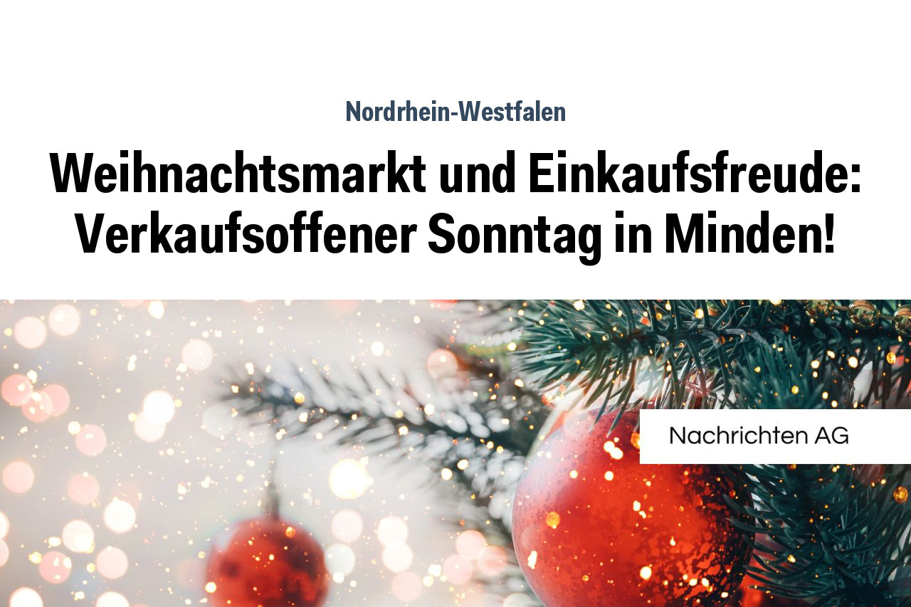 Weihnachtsmarkt Und Einkaufsfreude Verkaufsoffener Sonntag In Minden