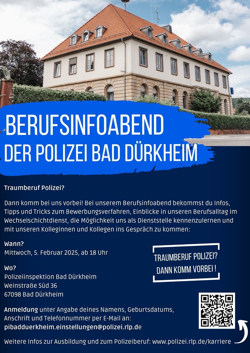 Berufsinformationsabend: Polizei Bad Dürkheim öffnet Türen für Jugendliche!