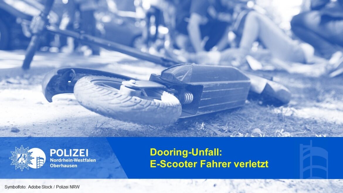 E-Scooter-Fahrer bei Dooring-Unfall auf Duisburger Straße verletzt