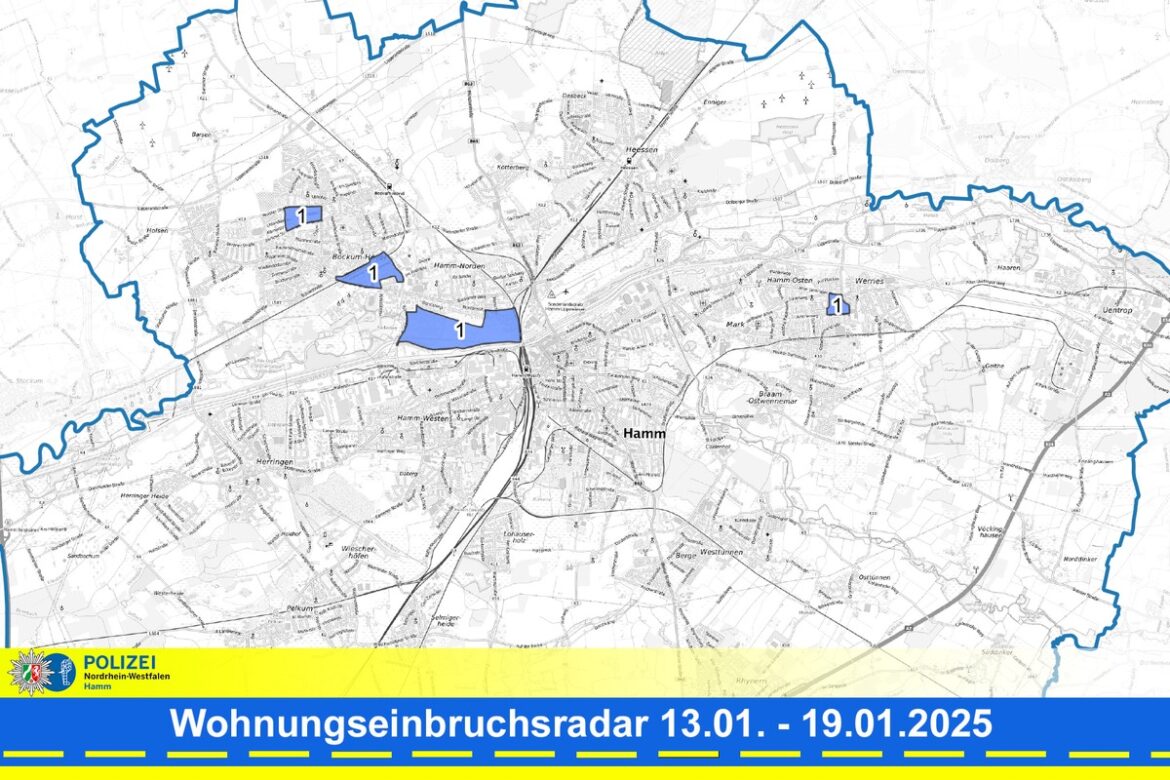 Einbruchsgefahr in Hamm: Polizei warnt vor vier versuchten Taten!