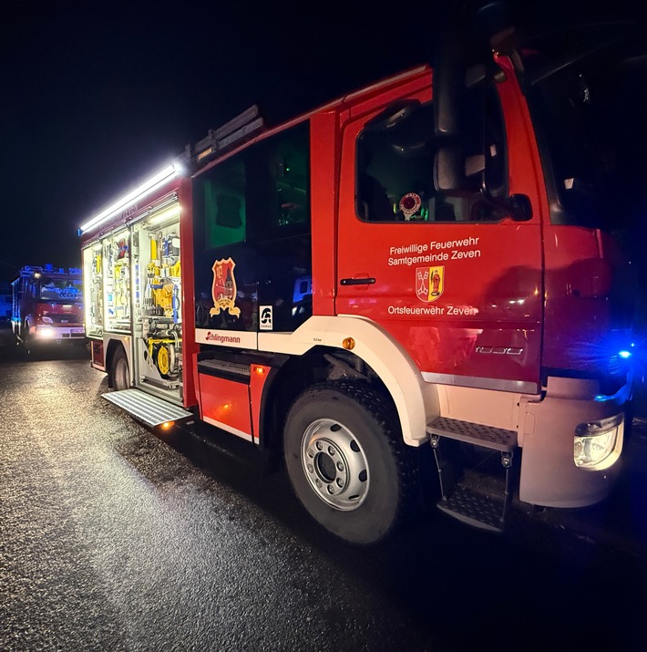 Einsatz der Feuerwehr: Rauchentwicklung nach Kurzschluss in Zeven