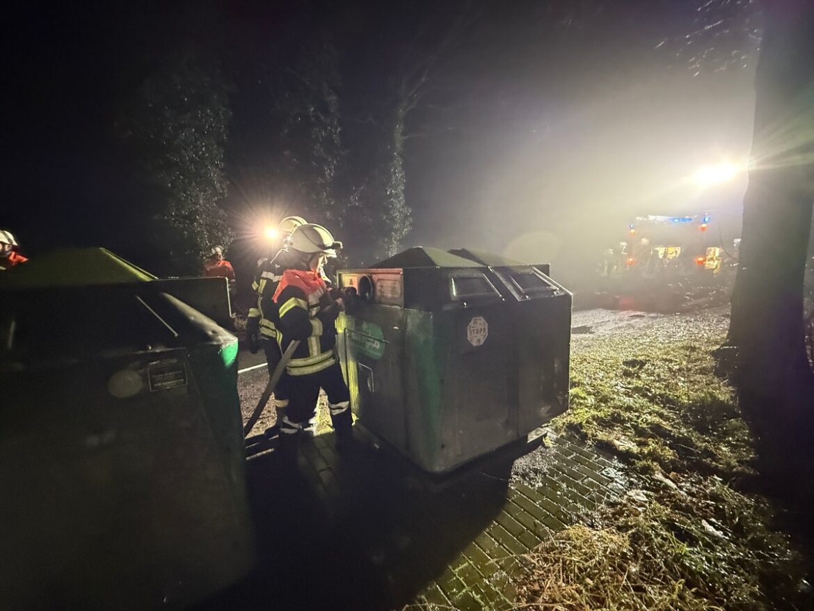 Feuerwehr löscht Containerbrand in Weertzen schnell und effektiv