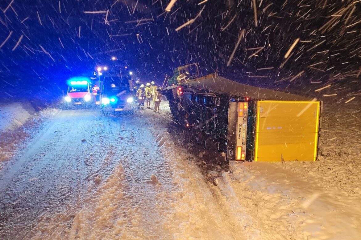 LKW-Unfall in Helmstedt: Fahrer nur leicht verletzt nach Wintereinbruch!