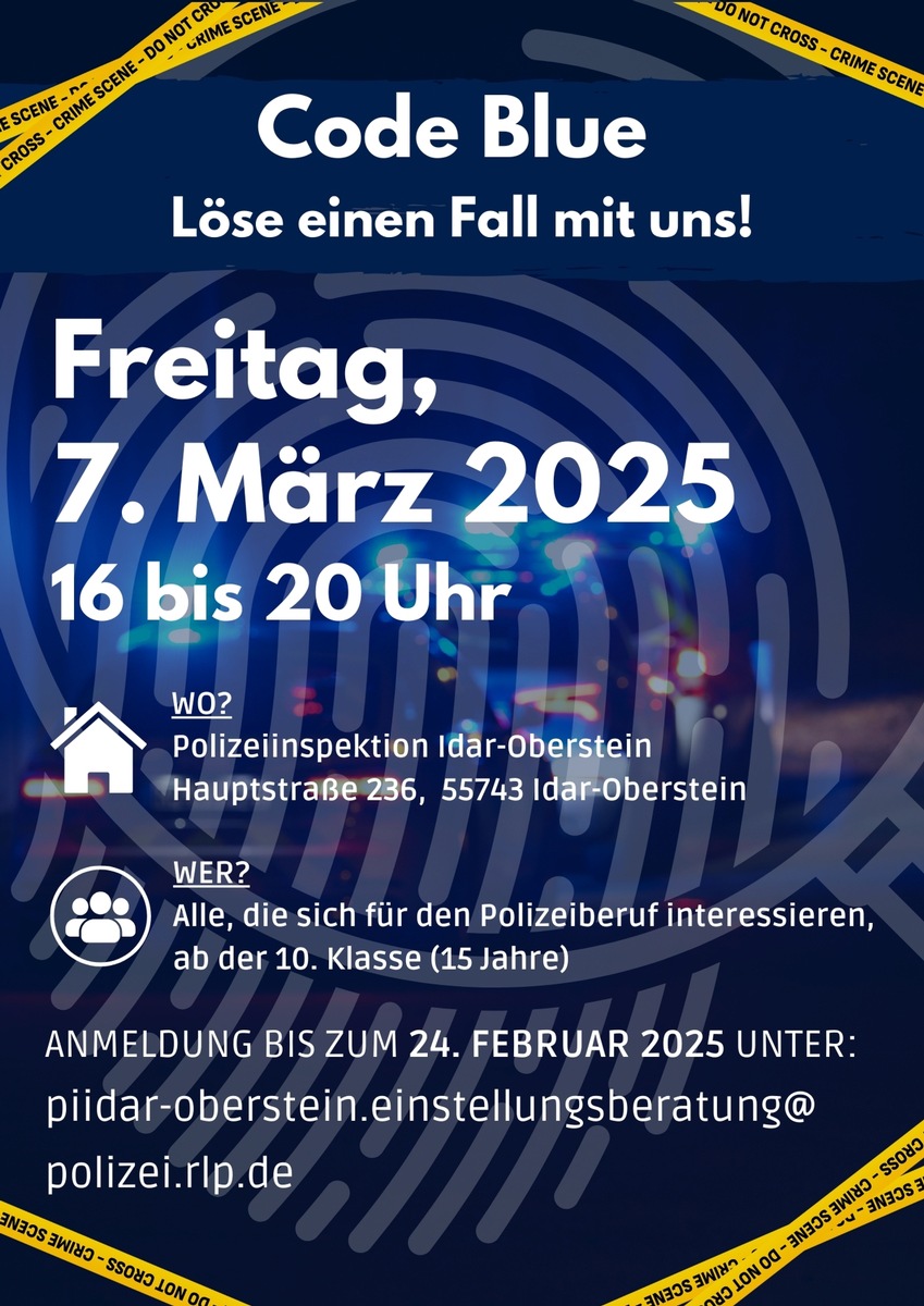 Löse einen Kriminalfall: Spannendes Event bei der Polizei Idar-Oberstein!