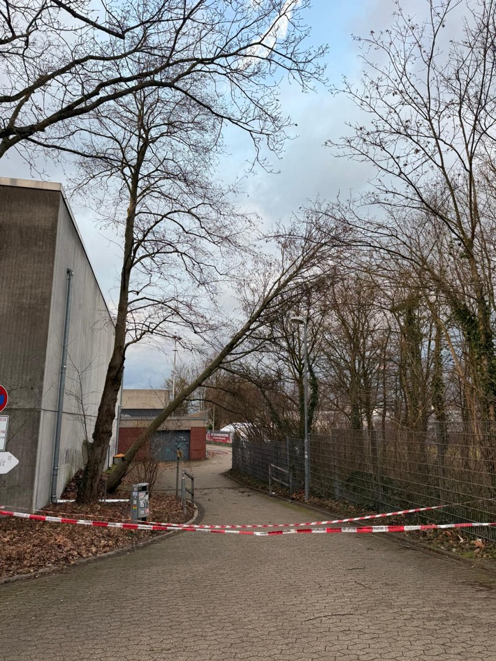 Sturmtief über Ratingen: Feuerwehr im Dauereinsatz – 17 Einsätze heute!