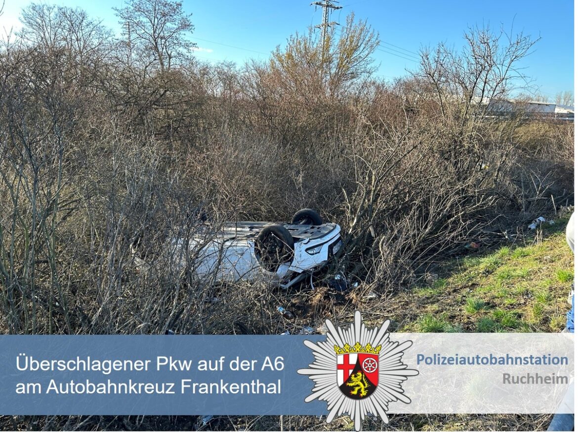 19-Jährige überschlägt sich: Drama am Autobahnkreuz Frankenthal!