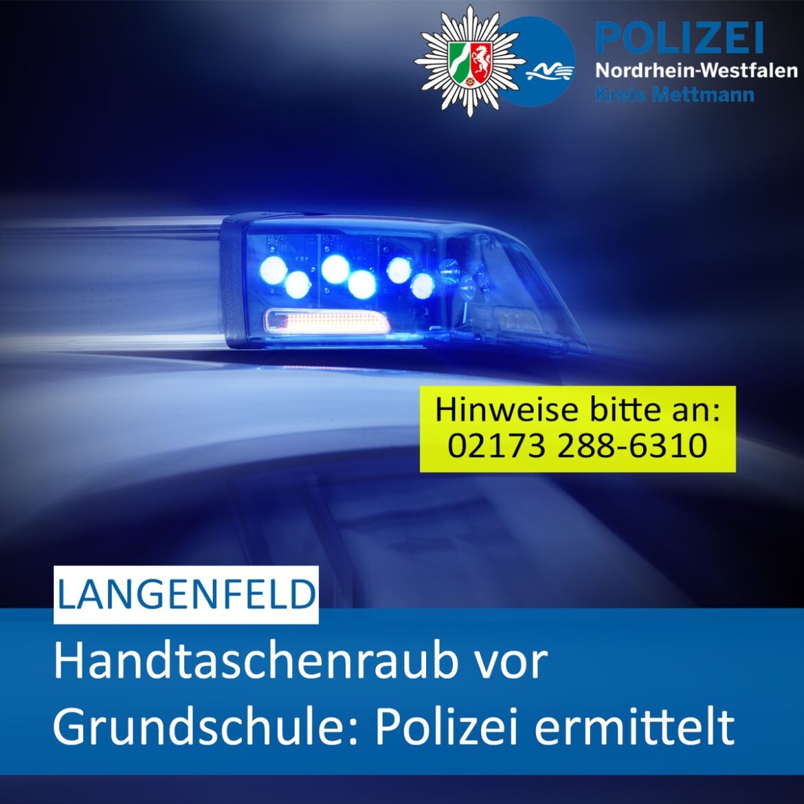 Aufregung in Langenfeld: Handtaschenraub an 79-Jähriger!