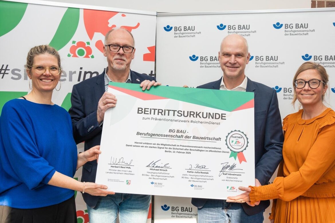 BG BAU tritt #sicherimDienst bei: Gemeinsam gegen Gewalt am Arbeitsplatz!