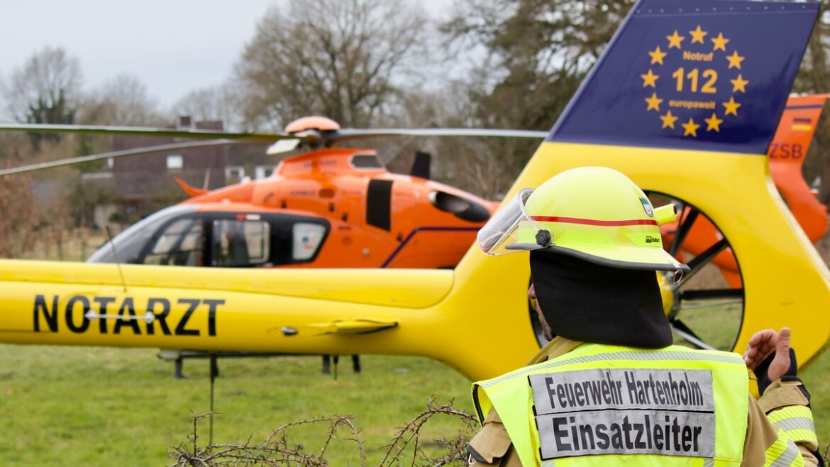 Einsturz der Kellertreppe in Hartenholm: Zwei Arbeiter verletzt!