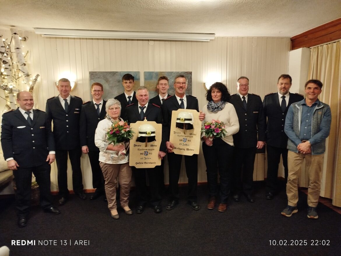 Feuerwehr Niederwangen blickt auf erfolgreiches Einsatzjahr zurück!