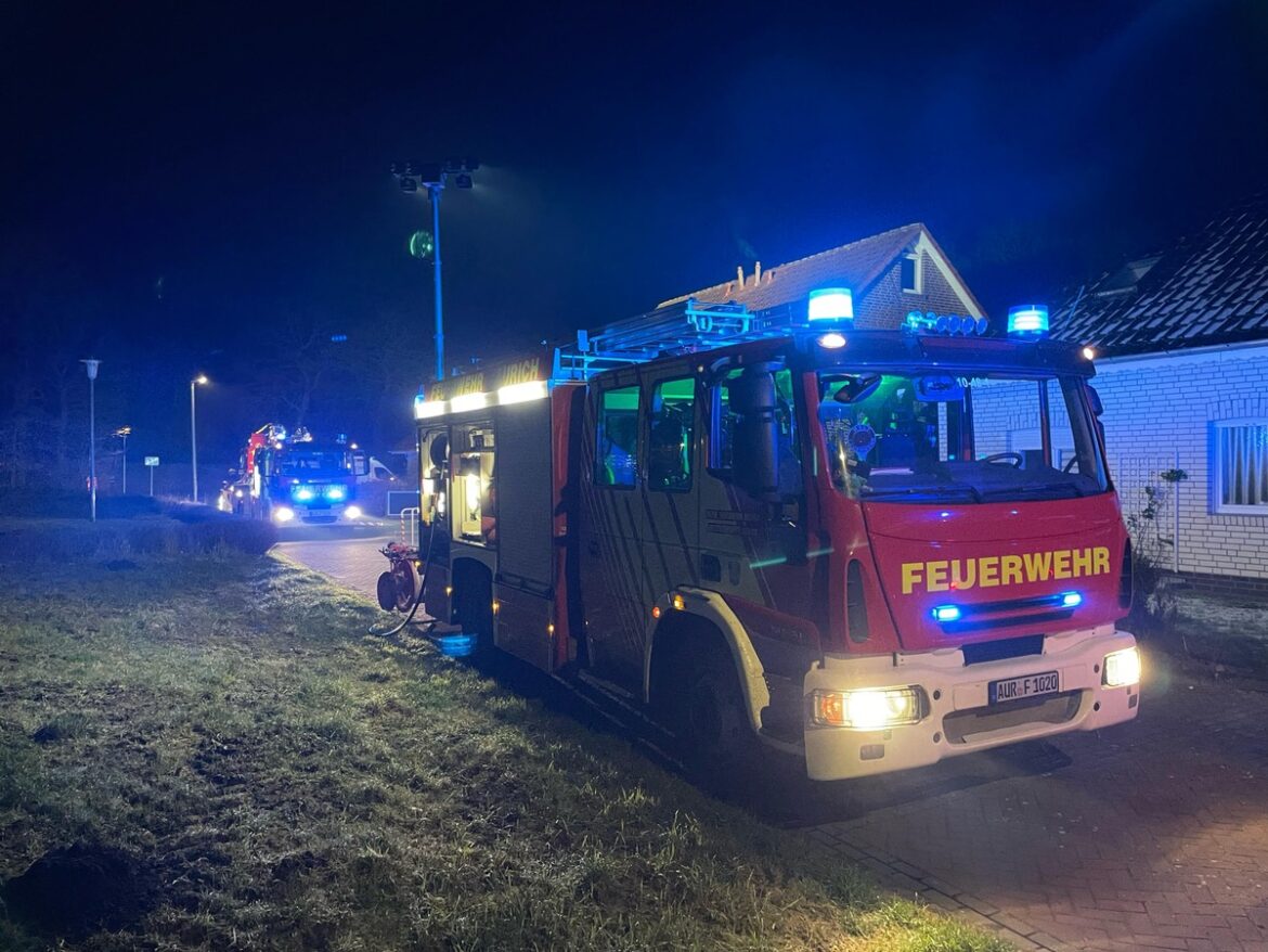 Kaminbrand in Aurich: Feuerwehr rettet Bewohner vor Flammengefahr!