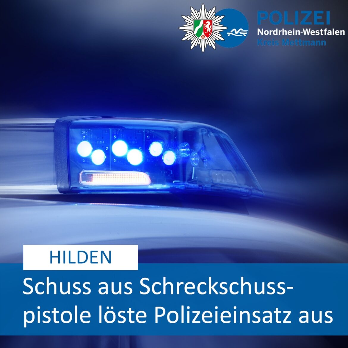 Polizei-Einsatz in Hilden: Schüler schießt mit Schreckschusswaffe!