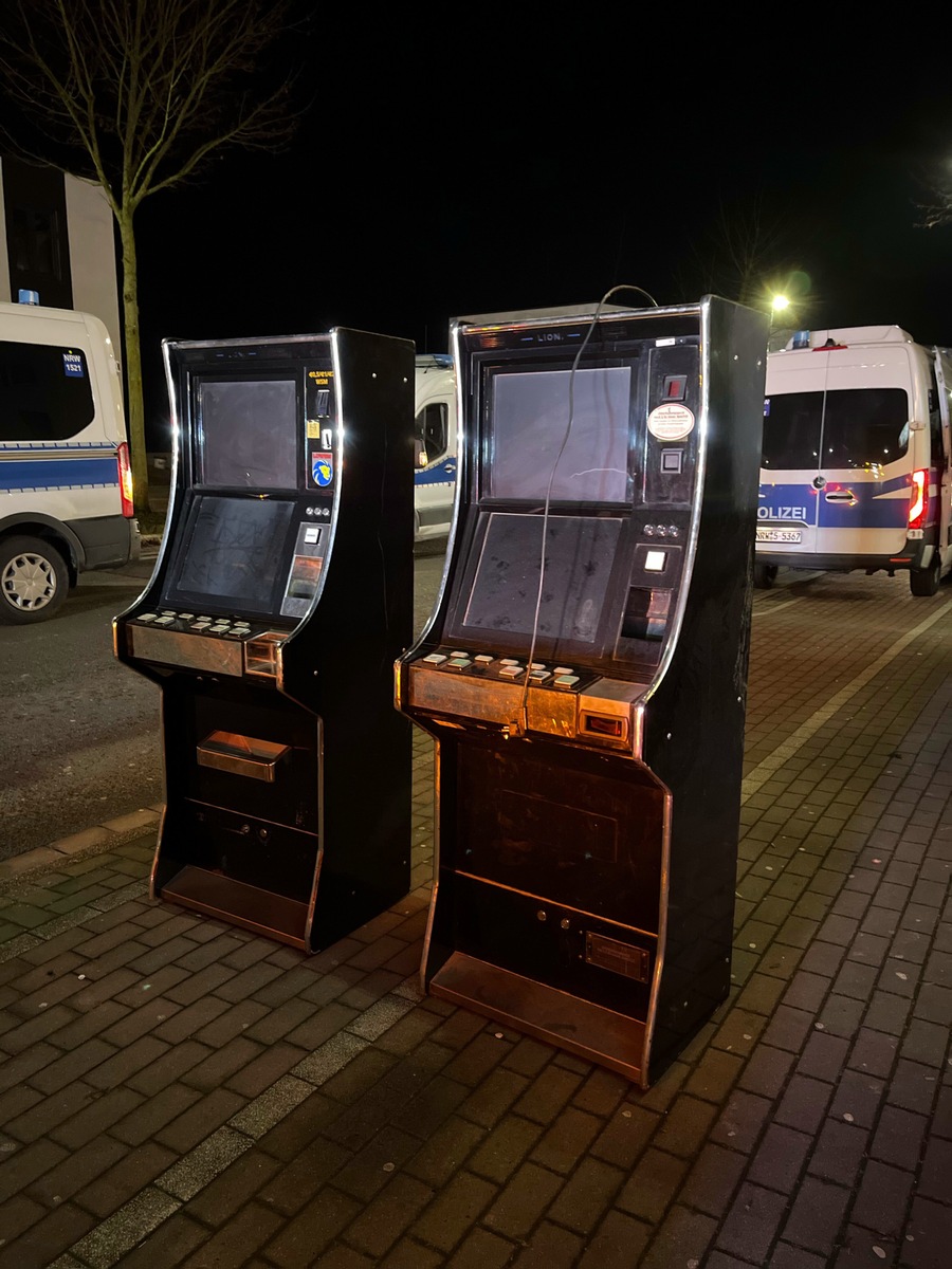 Polizei räumt auf: Spielautomaten und Wettterminals bei Großkontrolle sichergestellt