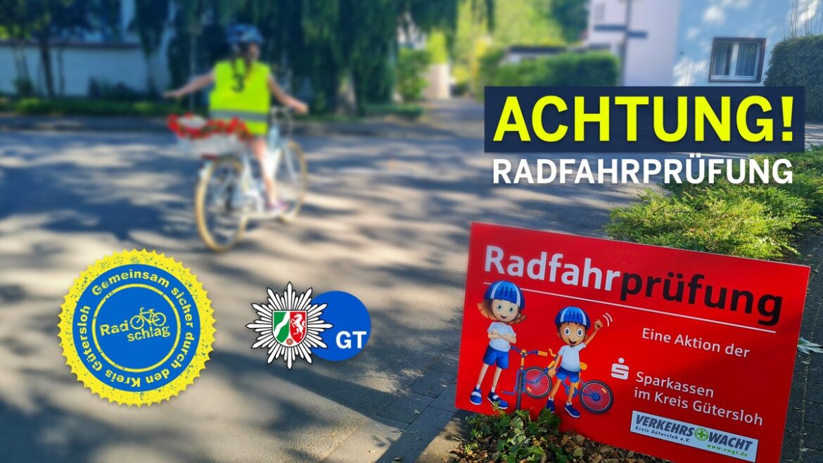 Radfahrprüfung in Gütersloh: Viertklässler zeigen ihr Können!