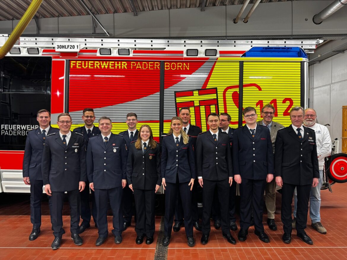 Rekordjahr für Paderborns Feuerwehr: 186 Einsätze und neue Führungskräfte!