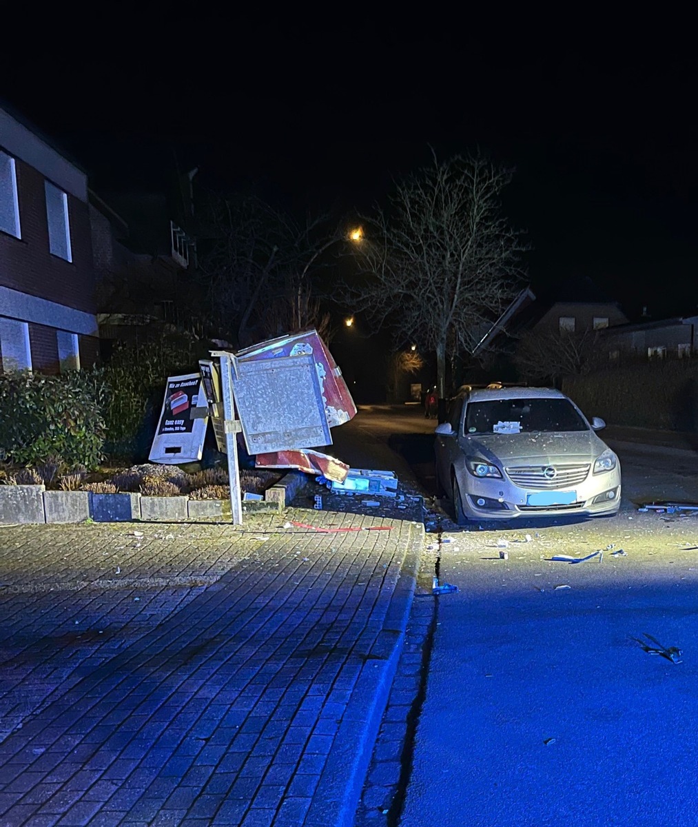 Zigarettenautomat in Darfeld zerstört – Polizei sucht Zeugen!