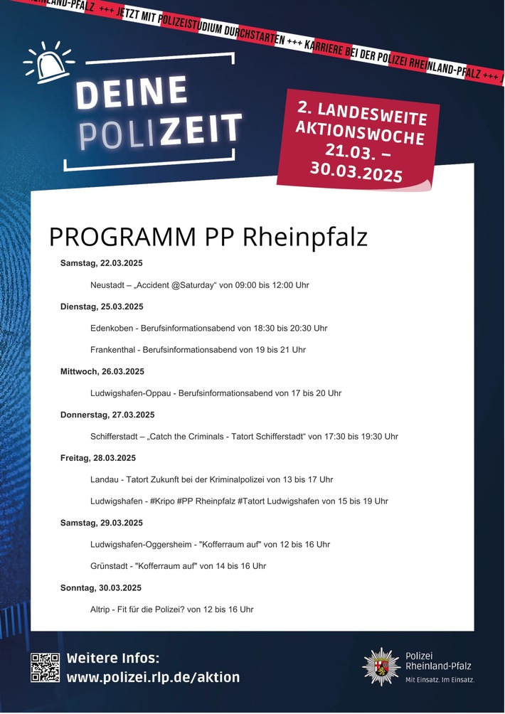 Erlebe die Polizei hautnah: Aktionen vom 21. bis 30. März 2025!