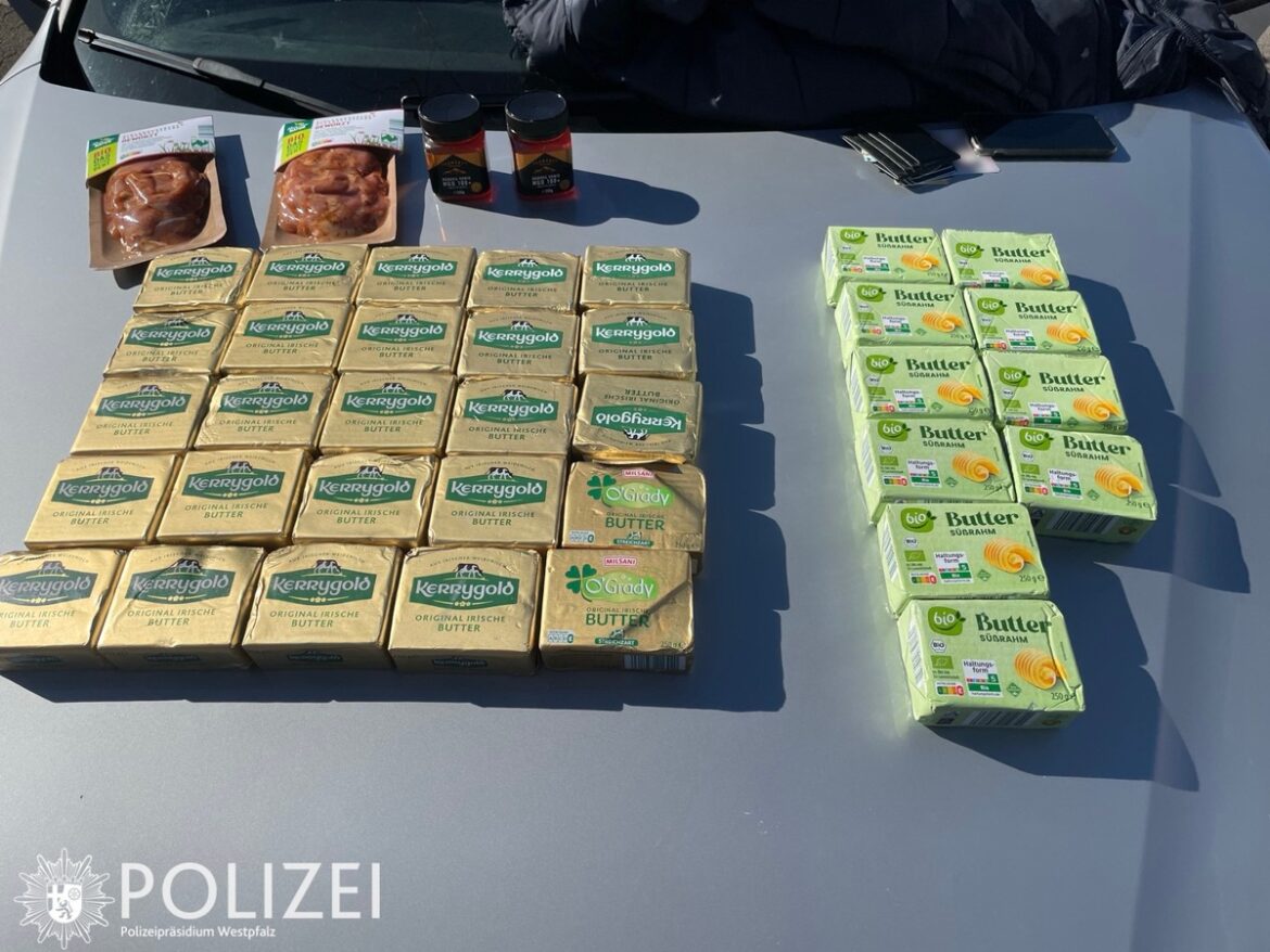 Polizei erwischt Butter-Diebe: 128 Packungen im Auto gefunden!